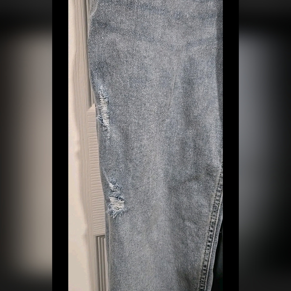 So Girls 10 Lightwash Denim Overalls Distressed Relaxed Wide Leg Jeans School - Picture 3 of 6